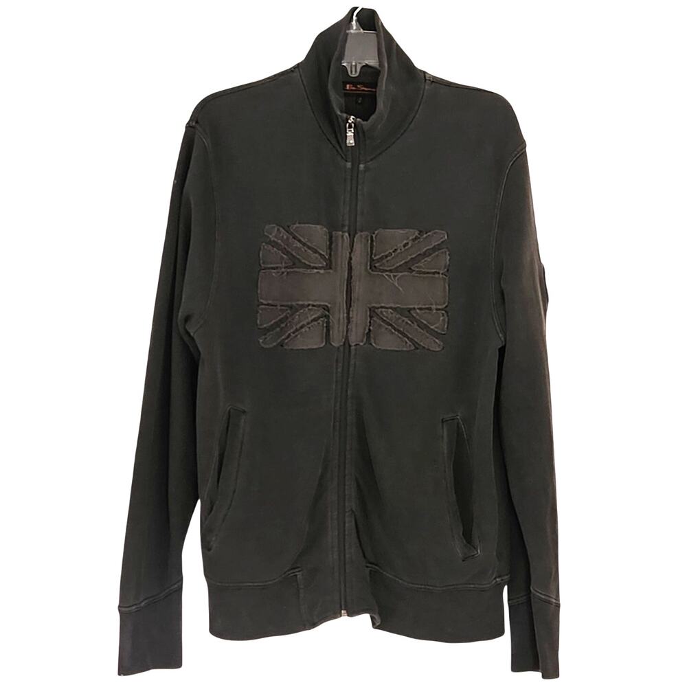 Ben Sherman Distressed Full Zip Union Jack Jacket Sz M